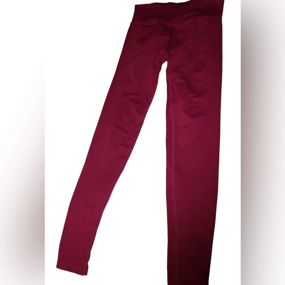 Deep Red Scrunch Butt Compression Leggings Size Small